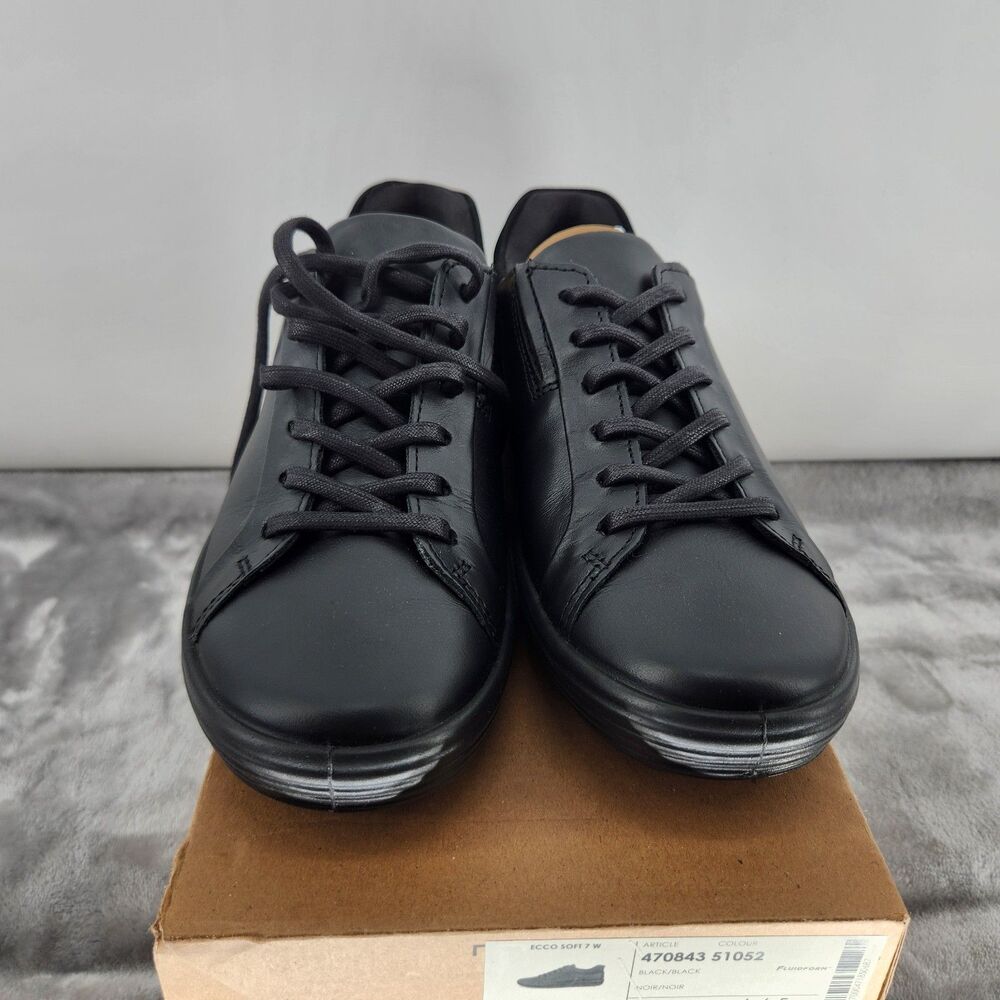 ECCO‎ Women's Size 6 Black Soft 7 W Sneaker Shoes New With Box
